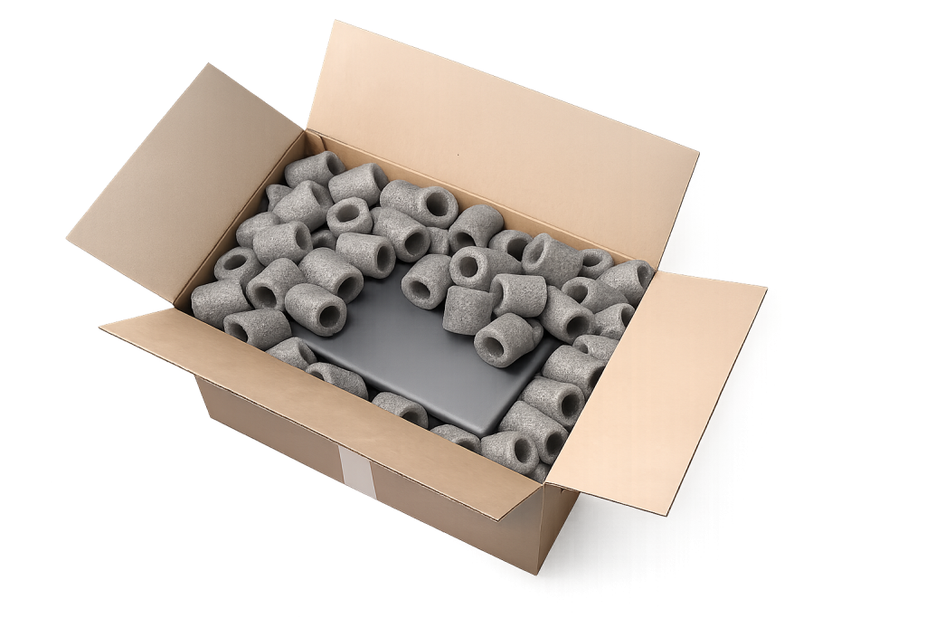 Tubipack relleno para empaque de foam en formato tubular