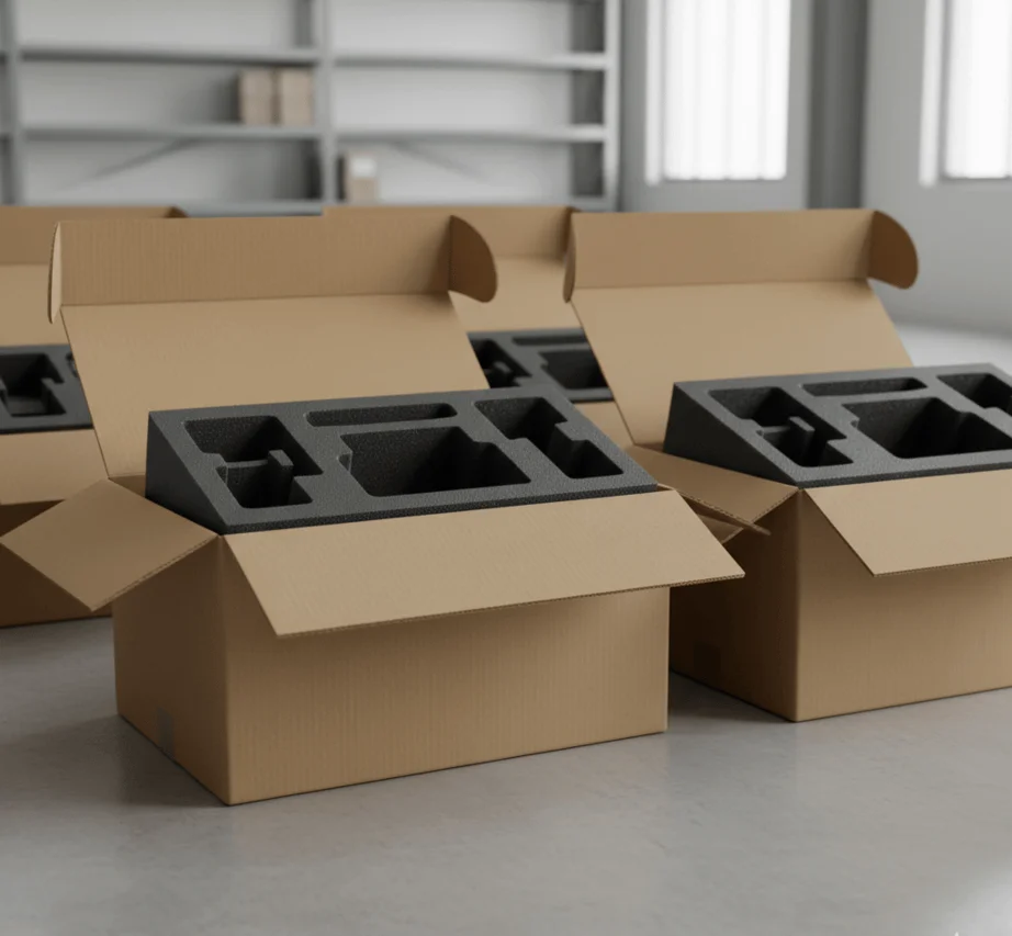 Tipos de espumas de polietileno para embalaje industrial con insert de protección EPE
