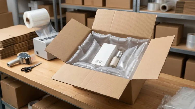 Bolsa inflable para empaque como relleno protector dentro de caja de envío